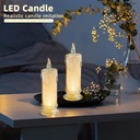 اباجورة مضيئة ديكور علي شكل شمعة من الاكليريك