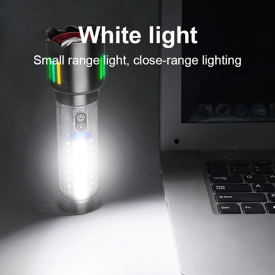 كشاف طوارئ ب 3 اوضاع اضاءة مختلفة مزود بيو اس بي للشحن