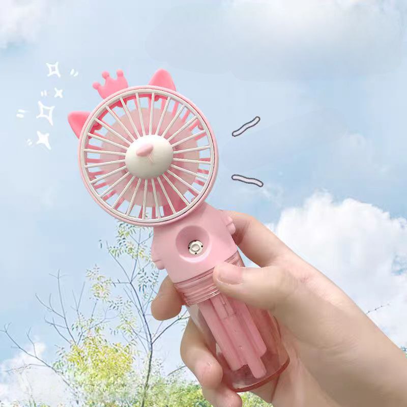 مروحة ميني محمولة مدمجة بفواحة مرطبة - قابلة للشحن