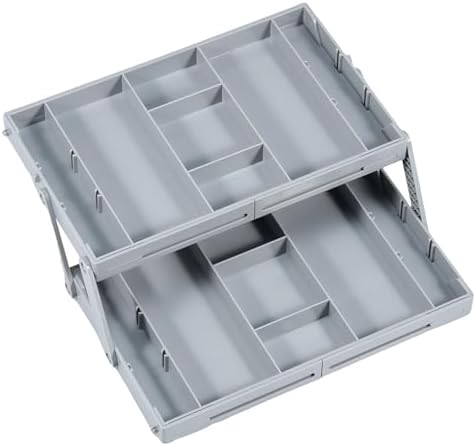 منظم أدراج  2 دور  قابل للطي والسحب لتنظيم الاكسسورات