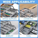 منظم أدراج  2 دور  قابل للطي والسحب لتنظيم الاكسسورات