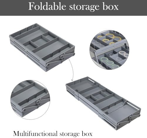 منظم أدراج  2 دور  قابل للطي والسحب لتنظيم الاكسسورات