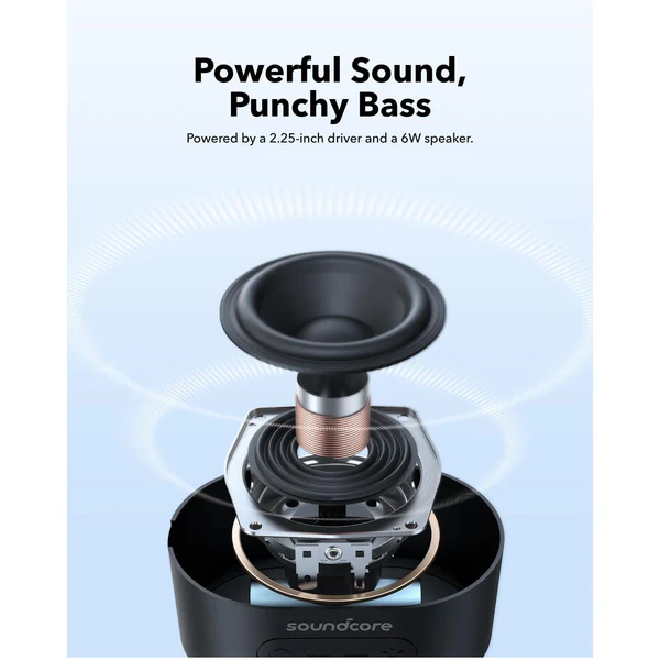 مكبر صوت أنكر ساوندكور مضيئ يعمل بالبلوتوث و يو اس بي للشحن