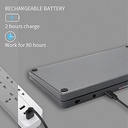 كيبورد بلوتوث لاسلكي بلوحة تاتش قابل للطي مع يو اس بي الشحن