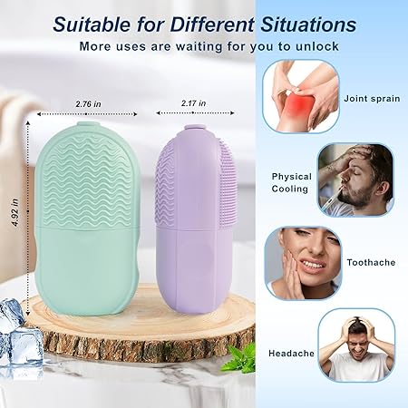 قالب ثلج سيليكون لتهدئة وتدليك البشرة قابل لإعادة الاستخدام