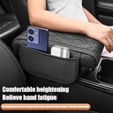 مسند سيارة جلد مبطن لراحة الذراع اثناء القيادة مع جيوب جانبية للتخزين