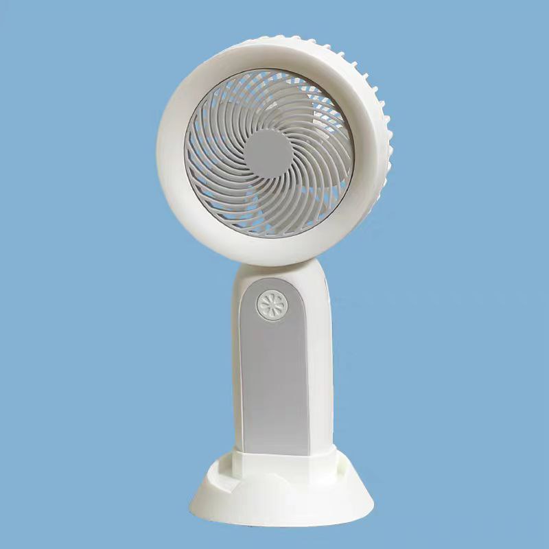 مروحة يد محمولة بضوء ليد وسرعتين _ بيو اس بي للشحن