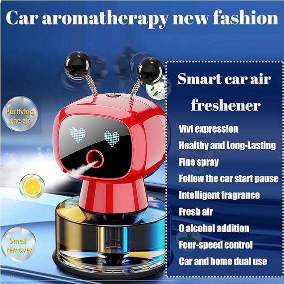 فواحة على شكل روبوت يثبت علي تابلوه السيارة _ بيو اس بي للشحن