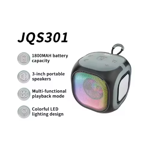 سبيكر لاسلكي مع إضاءة آر جي بي بقدرة 10 وات - 2000 مللي أمبير