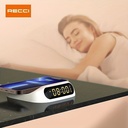 شاحن لاسلكي مع شاشة ساعة رقمية بقوة 15 وات