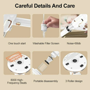 مكنسة لاسلكية للمرتبة 2 في 1 بتقنية الأشعة فوق البنفسجية