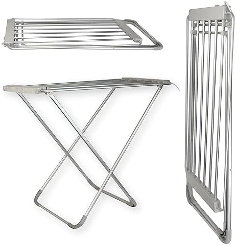 منشر غسيل كهربائي سريع التجفيف 8 ارفف قابل للطي