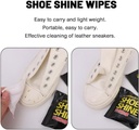 طقم باكت مناديل مبللة مكون من 3 قطع لتنظيف وتلميع الأحذية _الباكت مكون من 80 مناديل