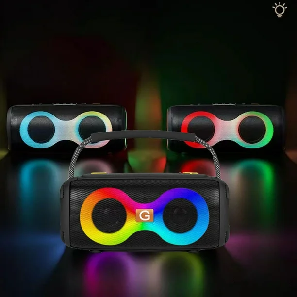 سبيكر مكبر للصوت لاسلكي  بالوان ار جي بي  - بطارية 4000 ملي امبير