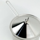 كسرولة استانلس استيل بغطاء ويد لسهولة الحمل  - مقاس 18سم