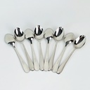 طقم معالق صغير استانليس ستيل 12 قطعة باللون الفضي