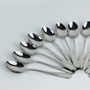 طقم معالق شاي استانلس ستيل 12 قطعة باللون الفضي