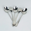 طقم معالق شاي استانلس ستيل 12 قطعة باللون الفضي