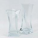 فازة زجاج شفاف مقاس 25 * 12 سم لترتيب الزهور وتغير الديكور