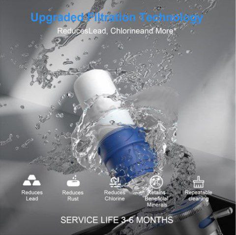 فلتر للمياه مثبت على الحنفية لتقليل الكلور والطعم السيء