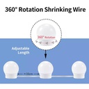 لمبات ليد بثلاث درجات تركب علي المرايا بسهولة لتعطي اضائه افضل للميك أب (Hollywood mirror)