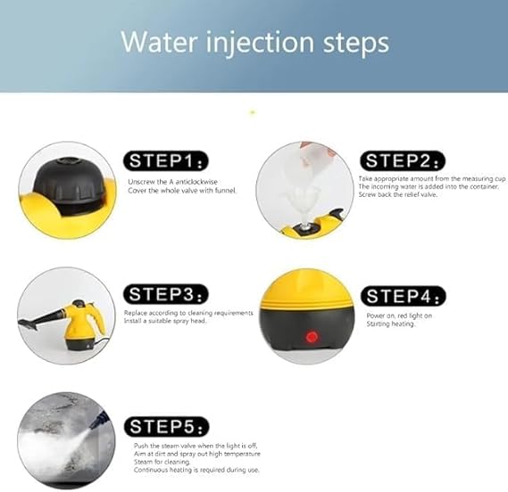 جهاز تنظيف وتعقيم بالبخار متعدد الاستخدامات بقدرة 1000 واط