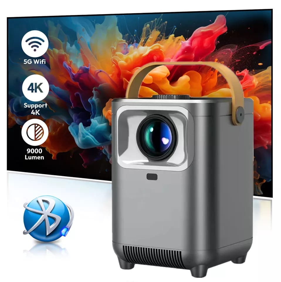 بروجيكتور محمول بدقة فور كي يدعم الواي فاي والبلوتوث