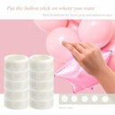 قطعنين من شريط لزق دبل فيس شفاف لتثبيت شرائط الإضاءة والديكور وبالونات اعياد الميلاد ‏