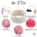 قطعنين من شريط لزق دبل فيس شفاف لتثبيت شرائط الإضاءة والديكور وبالونات اعياد الميلاد ‏