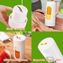 خلاط ومج فواكه وخضروات محمول 300 ملل للنادي والسفر بوصلة يو اس بي