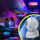 جلاكسي بروجيكتور شكل رجل فضاء ب7 الوان مختلفة للفضاء + ليزر مع ريموت للتحكم