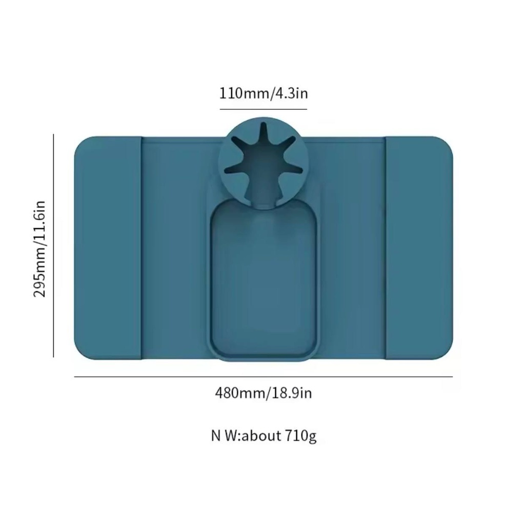 منظم مسند لذراع الكنبة من السيليكون مع جيوب اضافية للموبايل والريموت