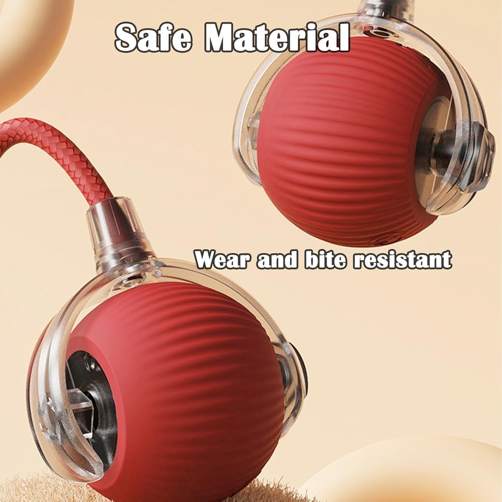 كرة تفاعلية دوارة لتسلية القطط والحيوانات الاليفة بيو اس بي للشحن