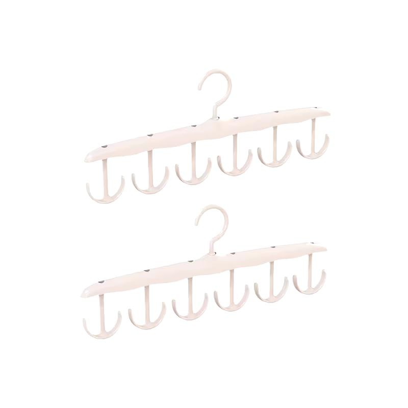 شماعة دولاب ب 6 هوك لتعليق الملابس الخفيفة والنشط والأحزمة