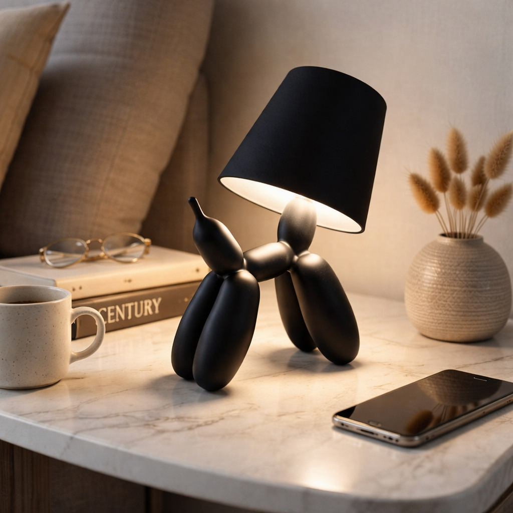 اباجورة تاتش علي شكل كلب لطيف ب 3 الوان مختلفة قابلة لاعادة الشحن بيو اس بي