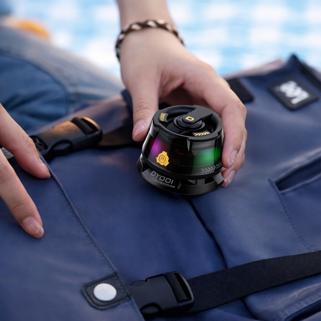 سبيكر لاسلكي مغناطيسي ميني مع اضاءة ار جي بي قابل للشحن بقوة 5 فولت