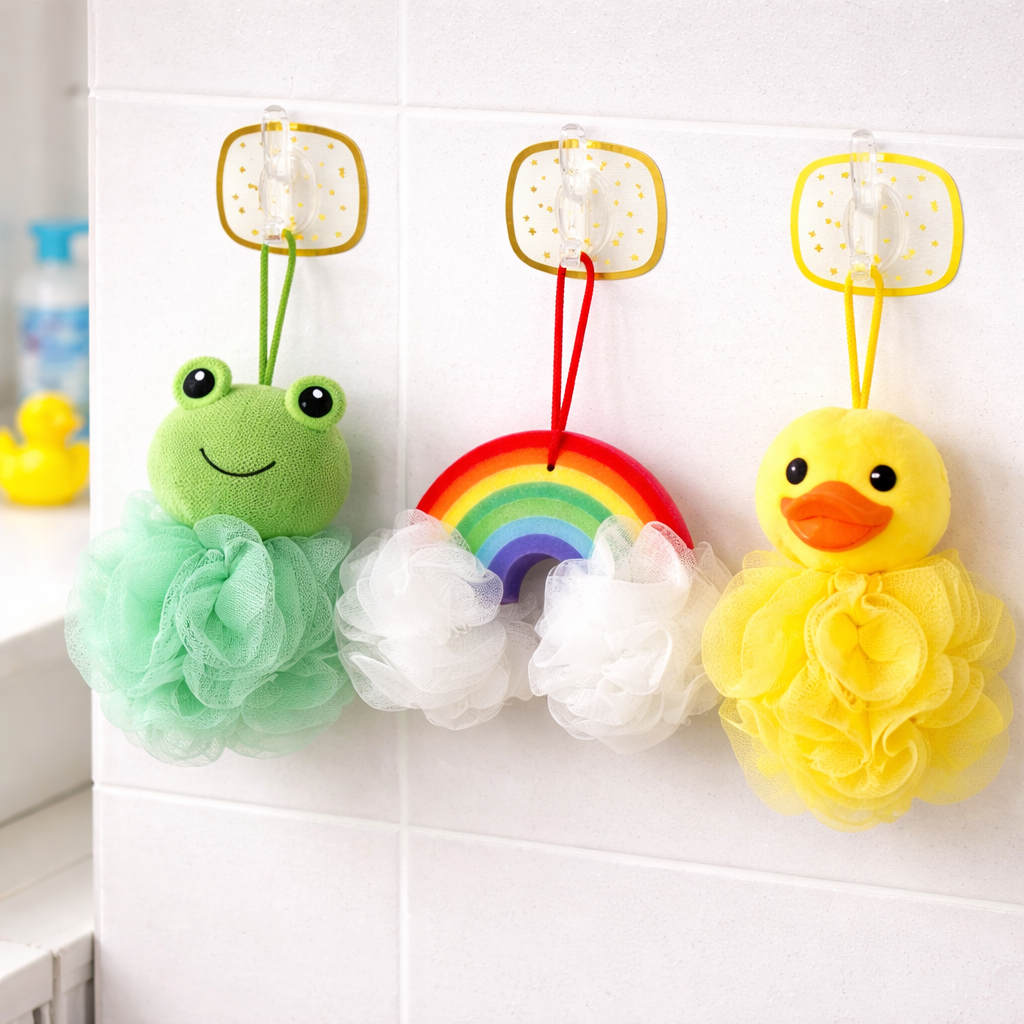 طقم هوك بلاستيك مزين بنجوم جولد للملابس والاكسسوارات9  قطع