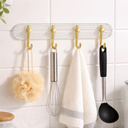 شماعة حوائط اكليريك ب 4 هوك جولد بلزق دبل فيس قوي لسهولة التعليق