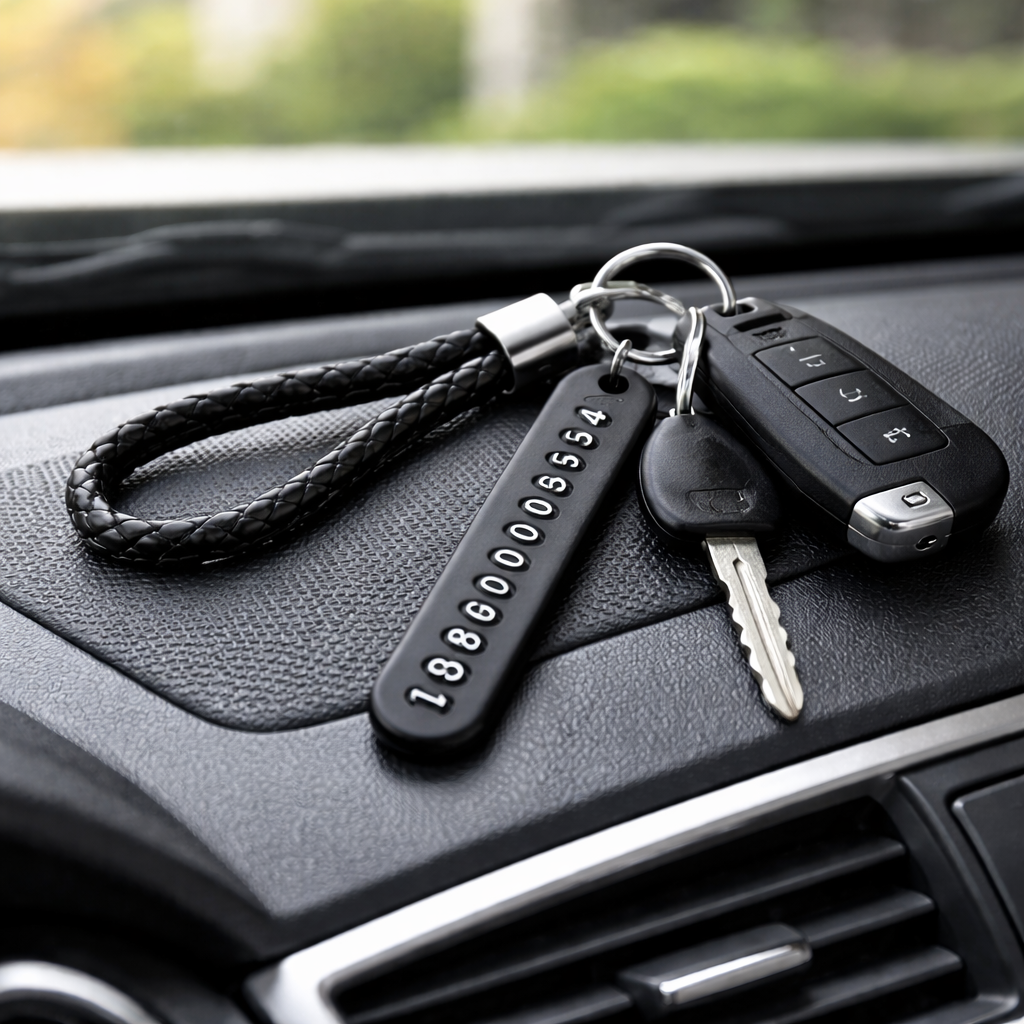 ميدالية جلد مضفر مخصصة لكتابة رقم الموبايل لمفاتيح المنزل والسيارة وشنط السفر بألوان مختلفة