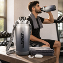 زجاجة رياضية  بيد مع شاليموه للجيم والخروجات 2000 مللي