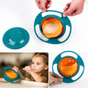 طبق سحري دوار يمنع انسكاب الطعام آمن وصحي للاطفال