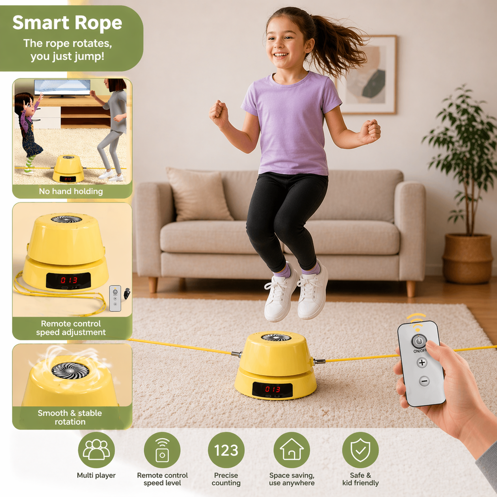 لعبة نط الحبل بعداد رقمي وبطارية قابلة لإعادة الشحن