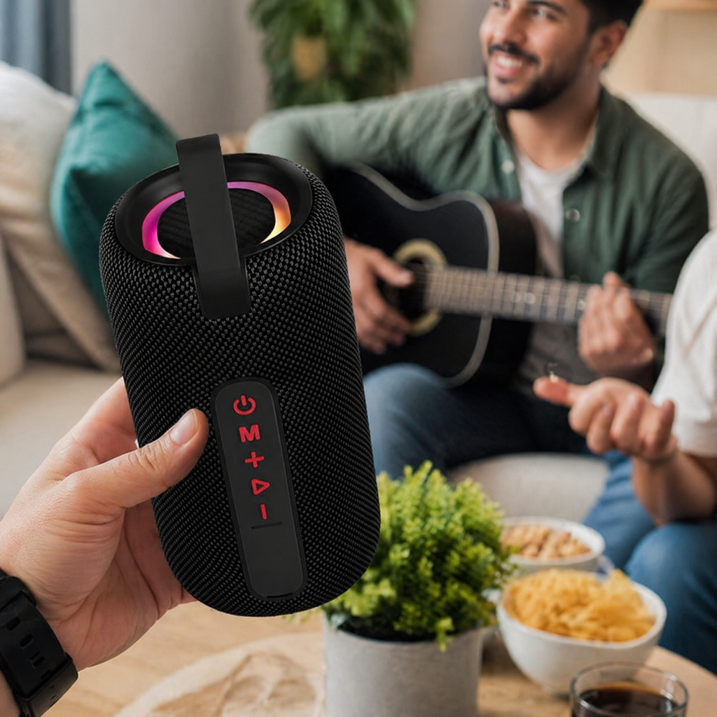 سبيكر لاسلكي بقدرة 30 وات مع إضاءة ارجي بي بطارية 3000 ملي امبير