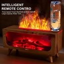 فواحة مضيئة علي شكل دفاية ثري دي بخزان 150 ملي لتعطير المنزل بريموت للتحكم