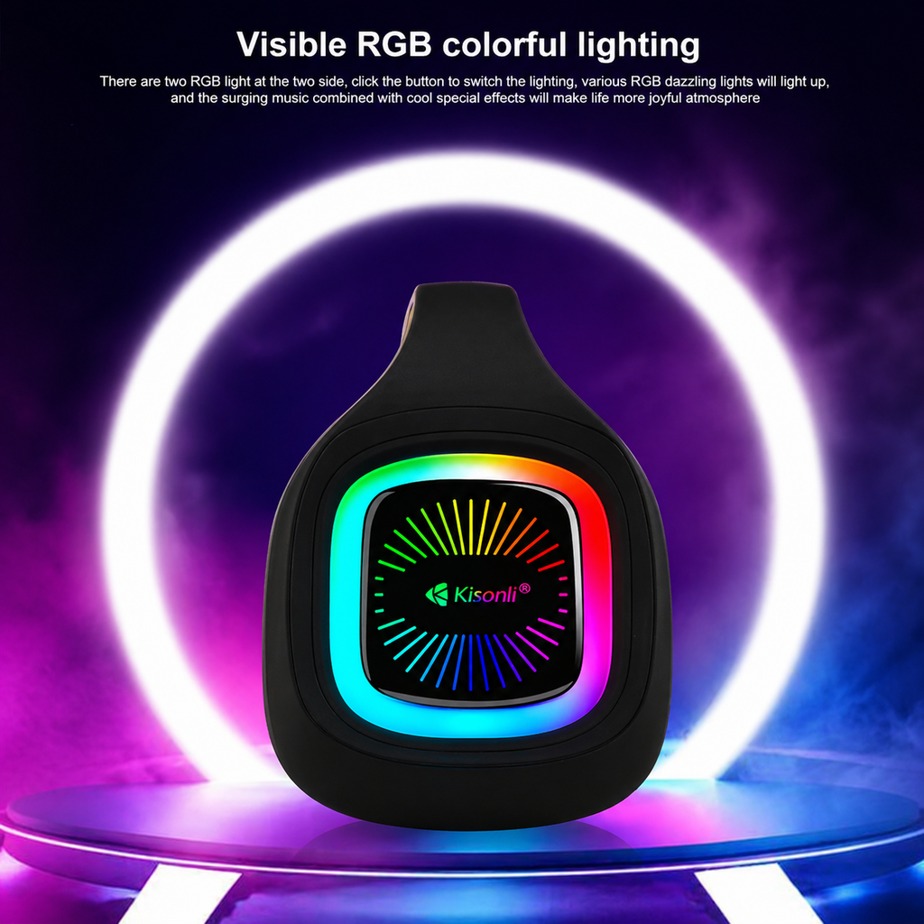 سبيكر لاسلكي مكبر للصوت مع إضاءة أر جي بي  بقوة 20 وات بطارية 3600 ملي امبير