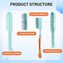 فرشة شعر لفك التشابك ذاتية التنظيف بتصميم قابل للسحب