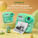كاميرا تصوير  بتصميم  ديناصور بطباعة فورية حرارية مع شاشة اتش دي مع موسيقى و العاب
