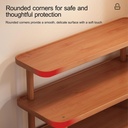 ستاند منظم خشب بامبو لتنظيم المطبخ والكوفي كورنر والمكتب 3 دور