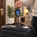 ميزان شنط رقمي محمول بخطاف وشاشة LCD لوزن حتى 50 كجم