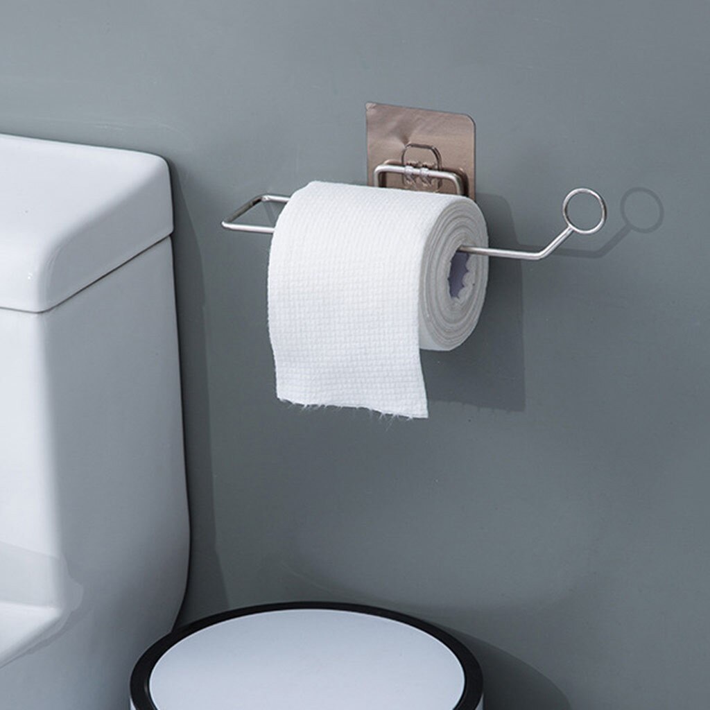 حامل معدني ذاتي اللصق للفوط والمناديل الورقية ومريلة المطبخ